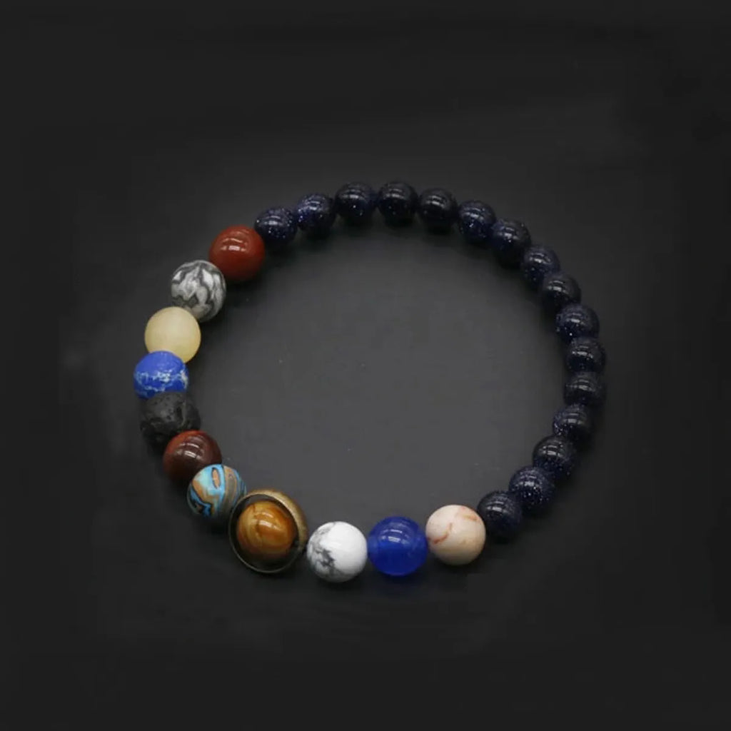Beliebtes Armband mit kosmischem Sonnensystem - Handgemachter Schmuck für Paare und Freunde