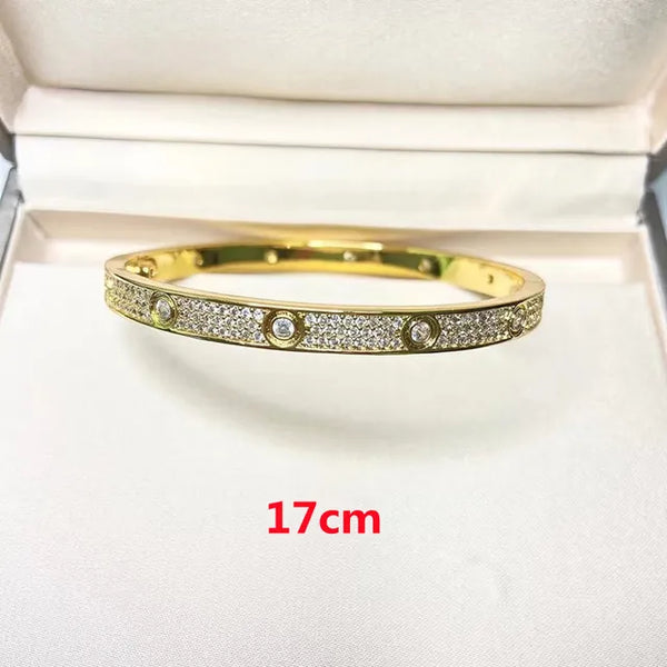 Elegantes Armband für Damen mit Zirkonia und Edelstahlvergoldung in 18 Karat Gold | Silberringe aus S925 Silber | Schmuckgeschenk