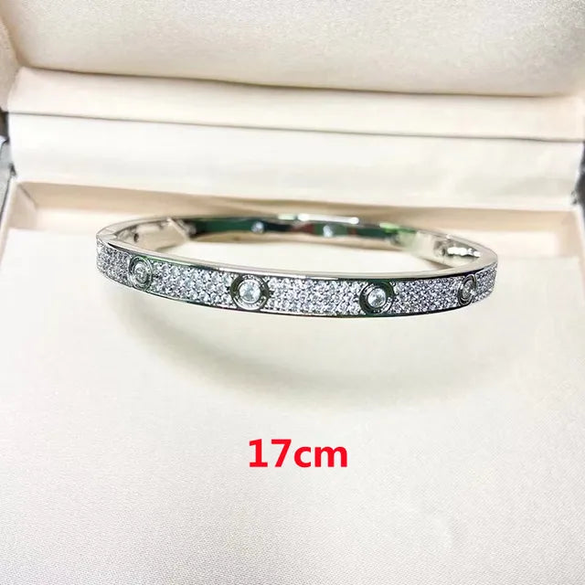 Elegantes Armband für Damen mit Zirkonia und Edelstahlvergoldung in 18 Karat Gold | Silberringe aus S925 Silber | Schmuckgeschenk