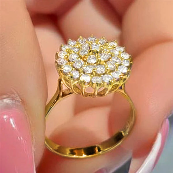 Blumen Design Eheringe | Luxus Schmuck Damenring | Eheringe Schmuck - Ringe