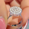 Blumen Design Eheringe | Luxus Schmuck Damenring | Eheringe Schmuck - Ringe