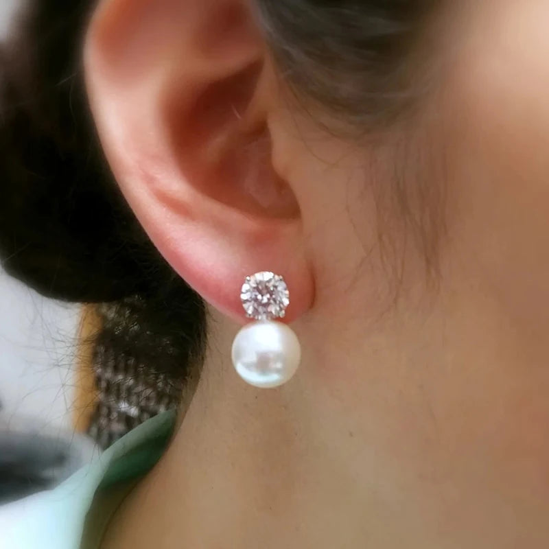 Elegante Perlen Ohrringe für die Braut | Hochzeitsschmuck Ohrstecker