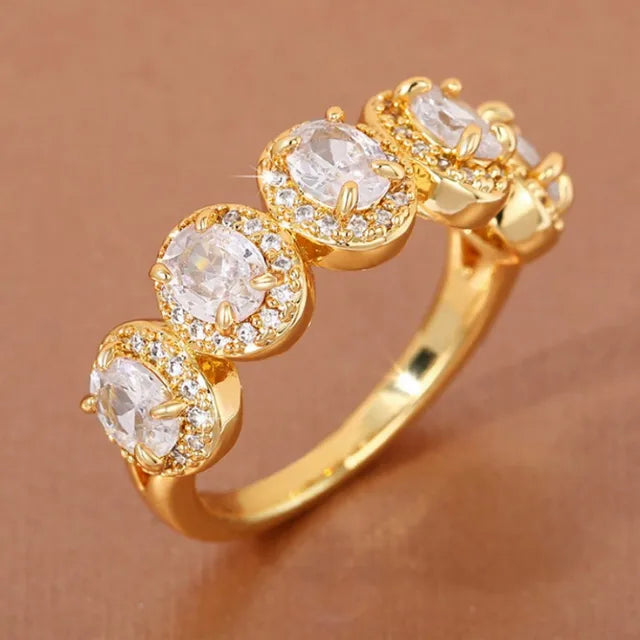 Moderne Design Ovalförmige CZ Ringe für Frauen - Schmuckgeschenk für Hochzeit und Party