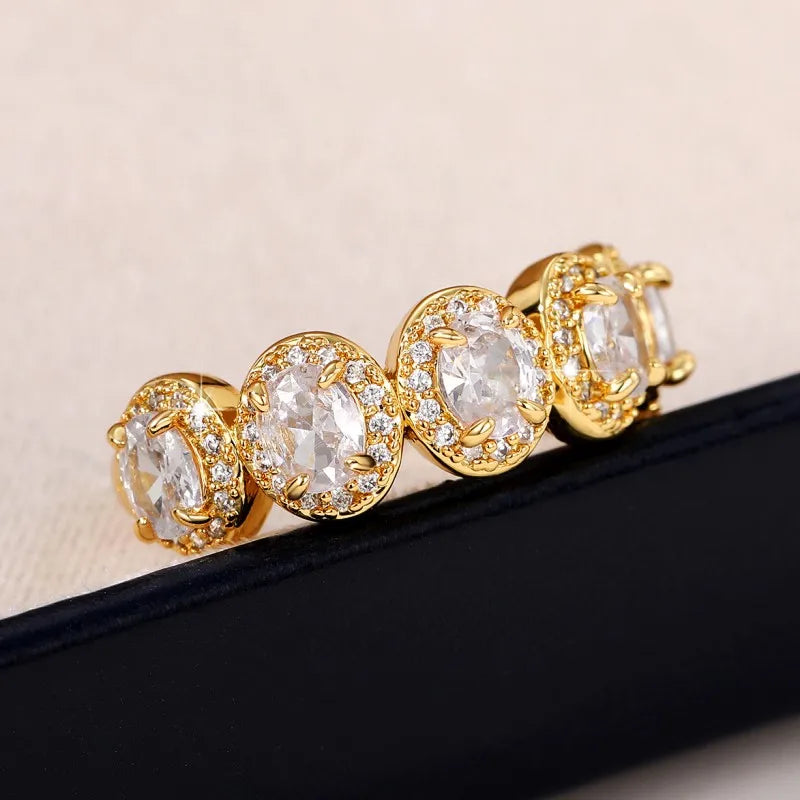Moderne Design Ovalförmige CZ Ringe für Frauen - Schmuckgeschenk für Hochzeit und Party