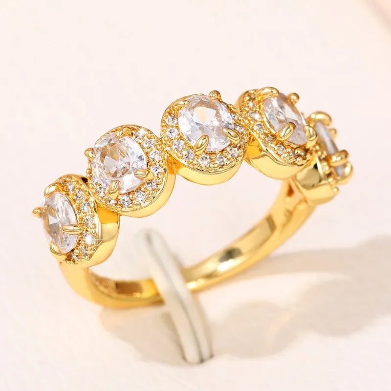 Moderne Design Ovalförmige CZ Ringe für Frauen - Schmuckgeschenk für Hochzeit und Party