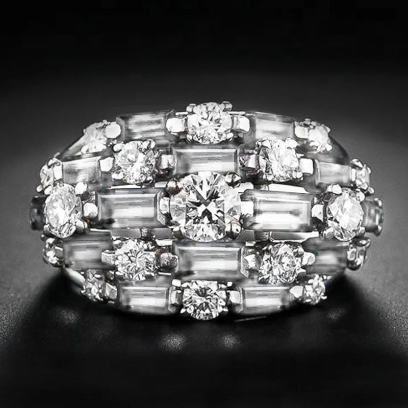 Huitan Women's Rings - Fashionable Blue Statement Rings for Women