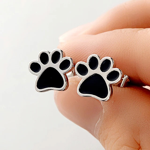 Stilvolle kleine Ohrstecker für Mädchen mit Tierpfoten-Design