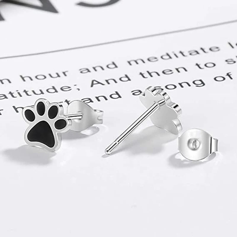 Stilvolle kleine Ohrstecker für Mädchen mit Tierpfoten-Design