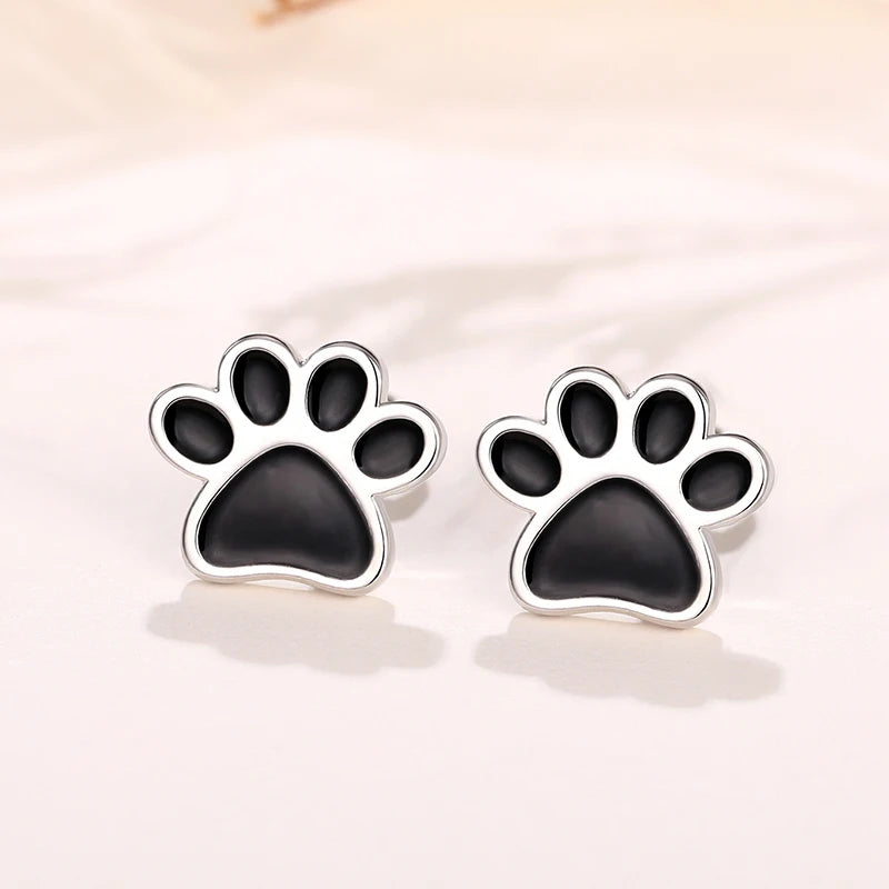 Stilvolle kleine Ohrstecker für Mädchen mit Tierpfoten-Design
