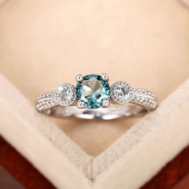 Elegante Hochzeitsringe für Frauen in Silberfarbe - Huitan