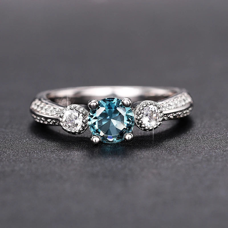 Elegante Hochzeitsringe für Frauen in Silberfarbe - Huitan