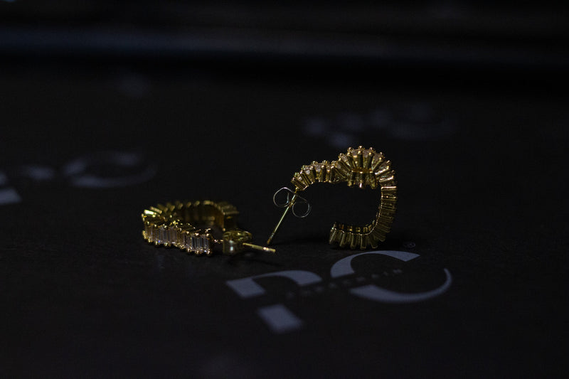 Herz Creolen I Ohrringe I Herz Ohrringe I Gold & Silber I wasserfest & nickelfrei