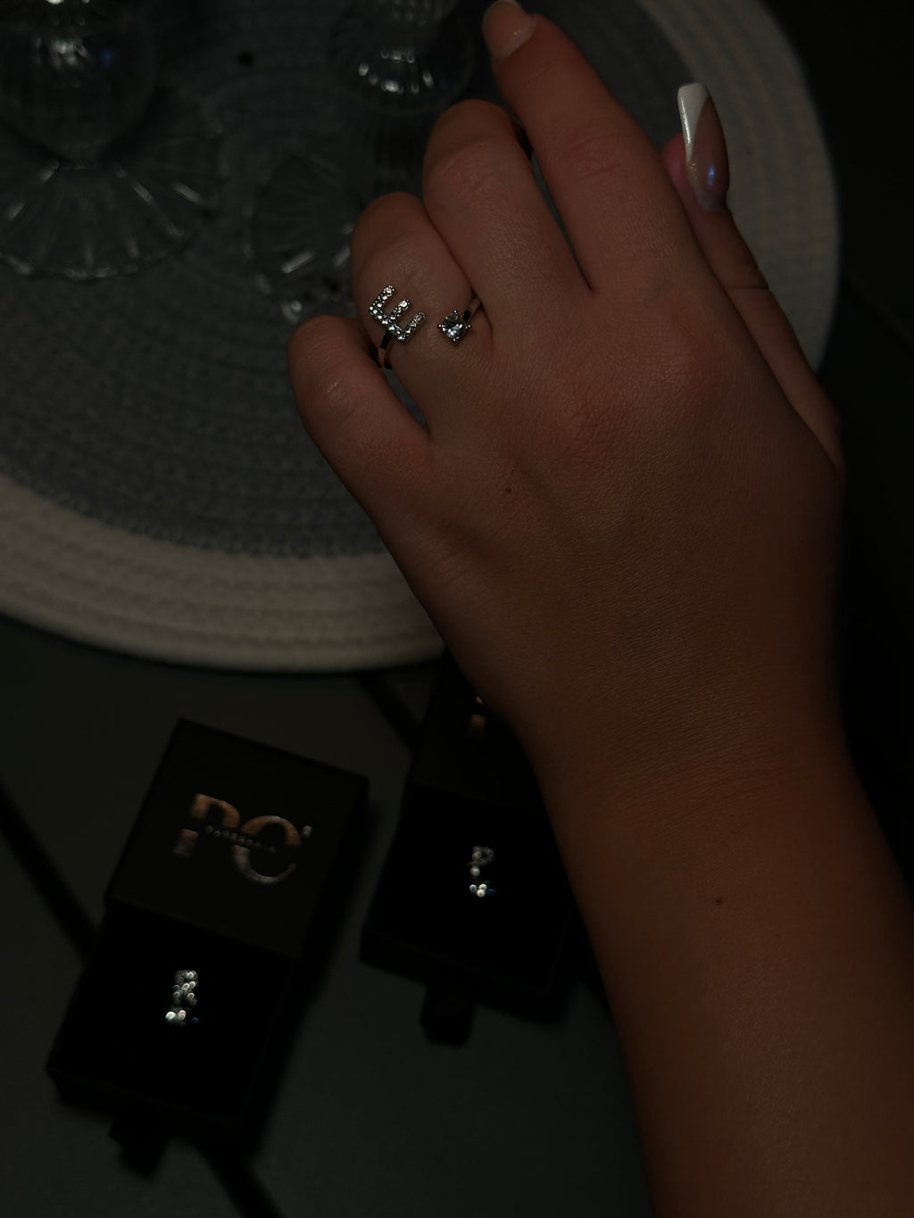 Buchstabenring größenverstellbar I Ring mit Buchstabe I verstellbar