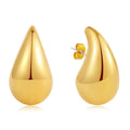 Edle Chunky Wasserfall Ohrringe aus poliertem Edelstahl - Hochzeits-Wasserdichter Schmuck