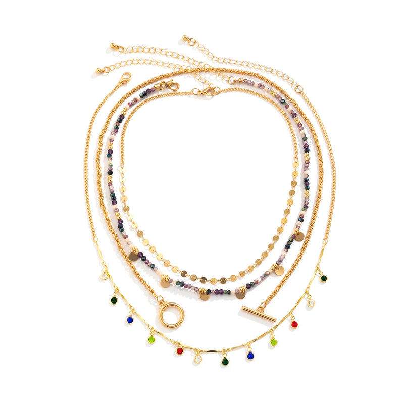 Boho Handgemachte Perlenkette mit Quastenanhänger