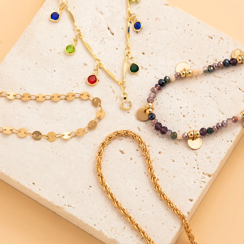 Boho Handgemachte Perlenkette mit Quastenanhänger