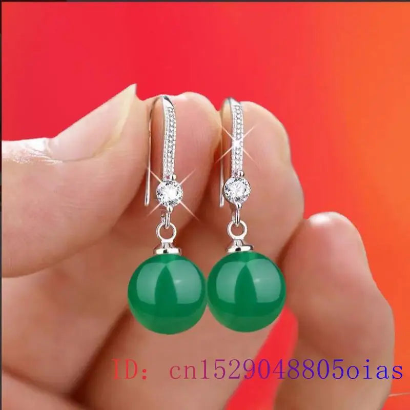 Elegante Silberohrringe mit natürlichen Steinen für Frauen