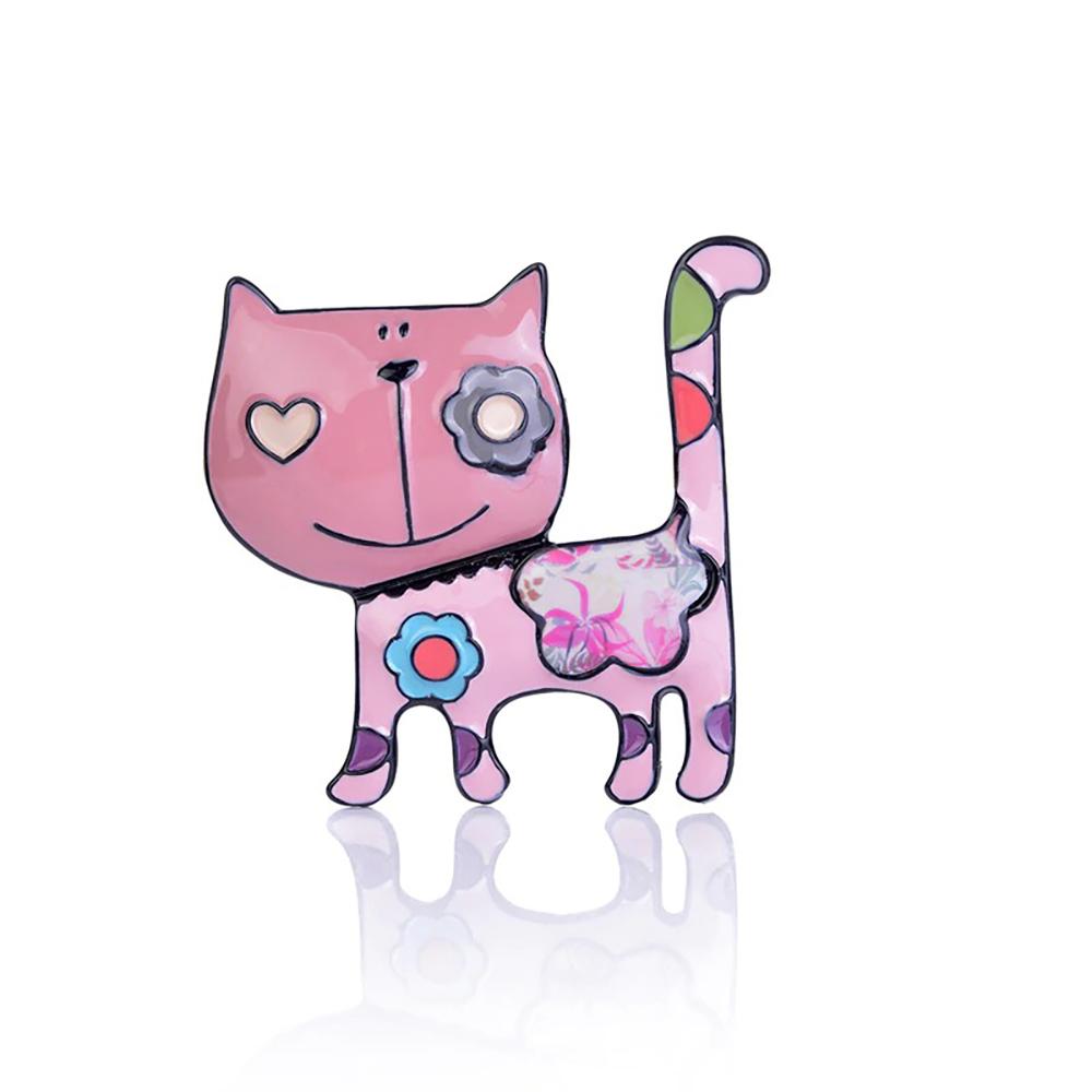 Jazzy Cat Emaille Brosche Stifte
