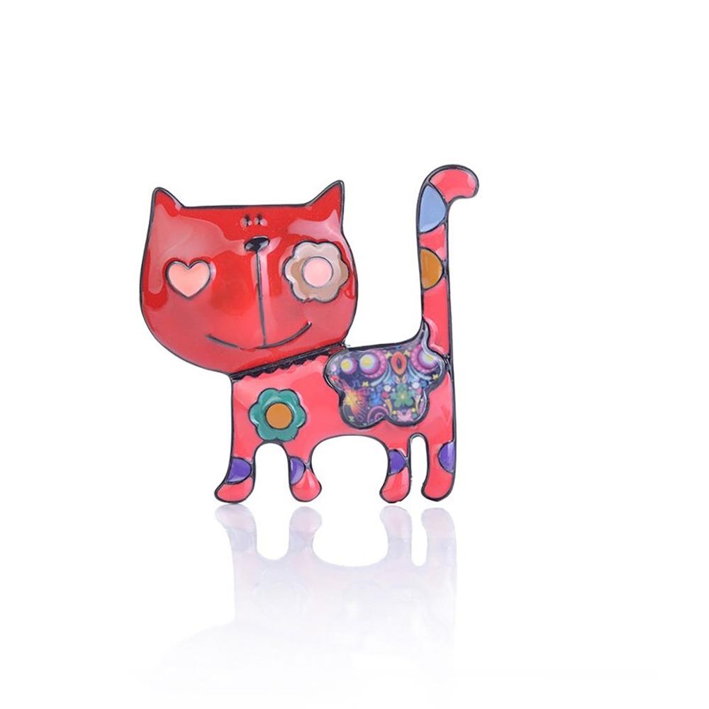 Jazzy Cat Emaille Brosche Stifte