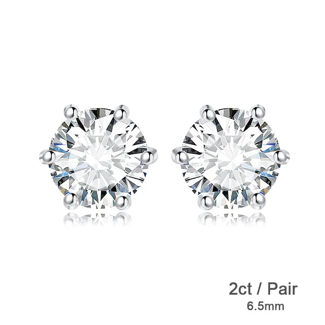 JewelryPalace Moissanite D Farbe Gesamt 0,6ct 1ct 2ct 3ct 4ct 6ct S925 Sterling Silber Ohrstecker für Frauen