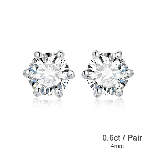 JewelryPalace Moissanite D Farbe Gesamt 0,6ct 1ct 2ct 3ct 4ct 6ct S925 Sterling Silber Ohrstecker für Frauen