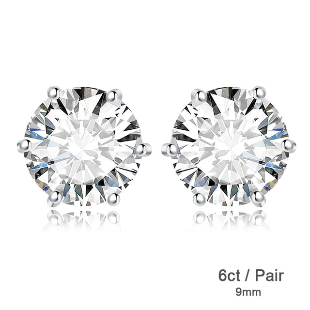 JewelryPalace Moissanite D Farbe Gesamt 0,6ct 1ct 2ct 3ct 4ct 6ct S925 Sterling Silber Ohrstecker für Frauen
