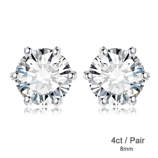 JewelryPalace Moissanite D Farbe Gesamt 0,6ct 1ct 2ct 3ct 4ct 6ct S925 Sterling Silber Ohrstecker für Frauen