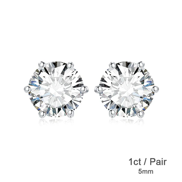 JewelryPalace Moissanite D Farbe Gesamt 0,6ct 1ct 2ct 3ct 4ct 6ct S925 Sterling Silber Ohrstecker für Frauen