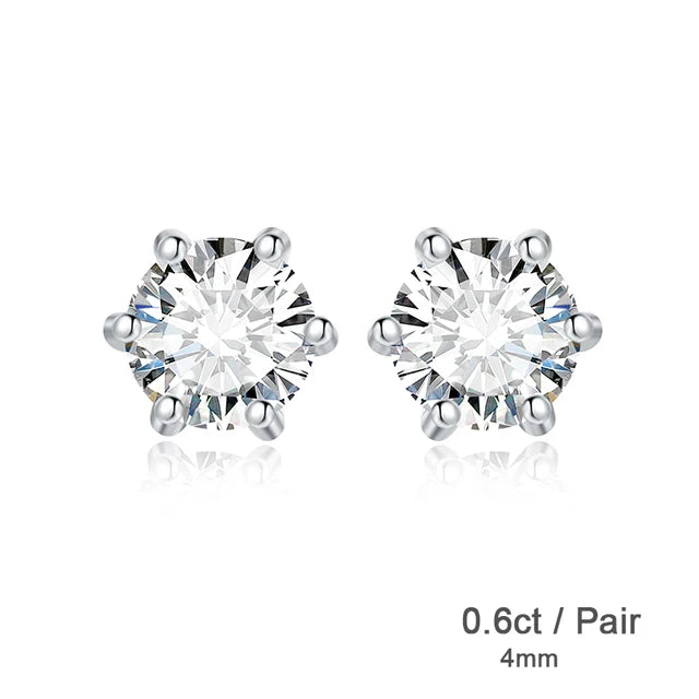 JewelryPalace Moissanite D Farbe Gesamt 0,6ct 1ct 2ct 3ct 4ct 6ct S925 Sterling Silber Ohrstecker für Frauen