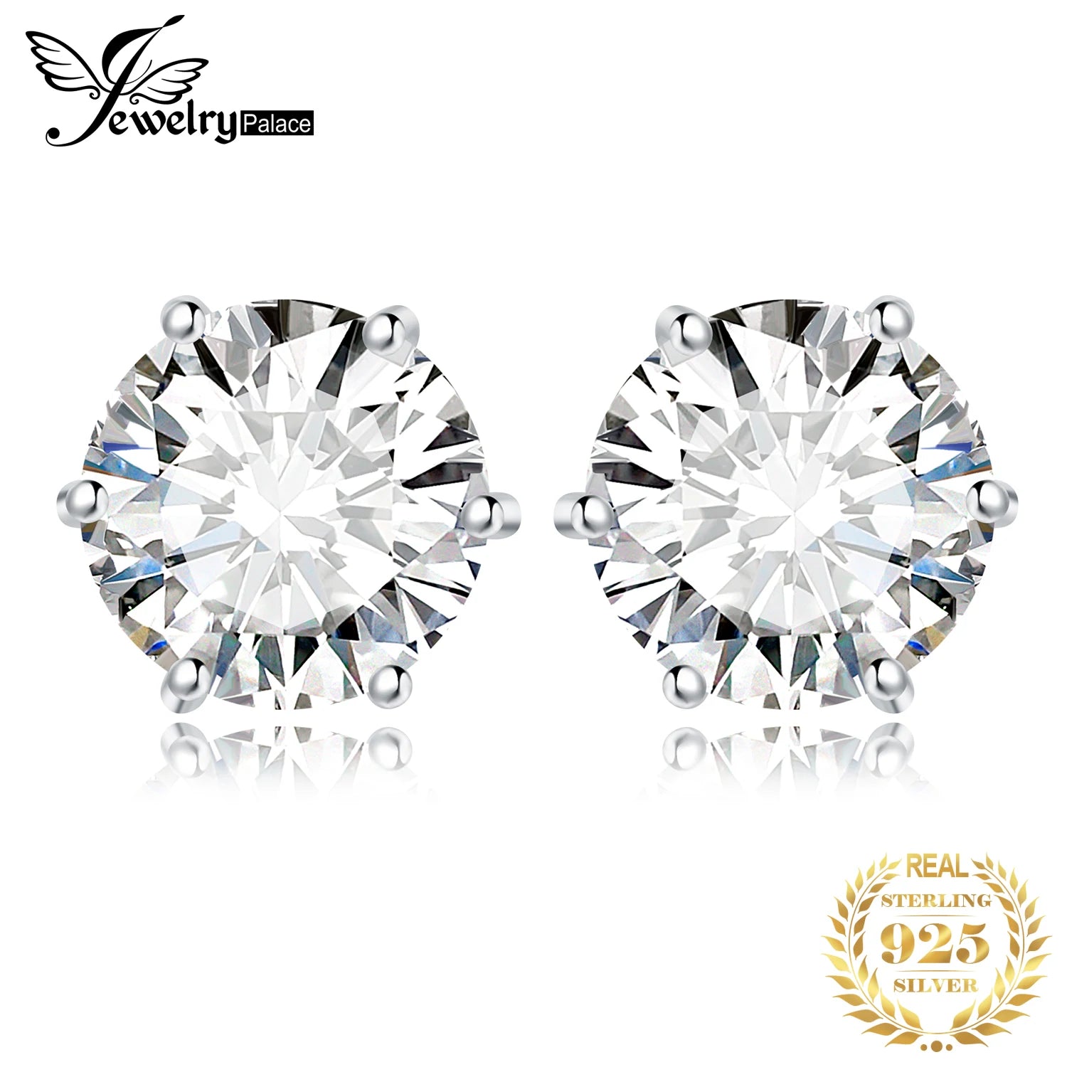 JewelryPalace Moissanite D Farbe Gesamt 0,6ct 1ct 2ct 3ct 4ct 6ct S925 Sterling Silber Ohrstecker für Frauen