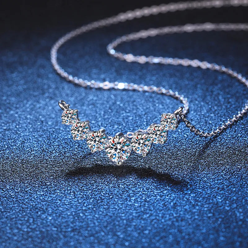Eleganter Halskette mit Diamanten aus Weißgold | Vergoldete Moissanite Halskette - K.nobspin Halskette