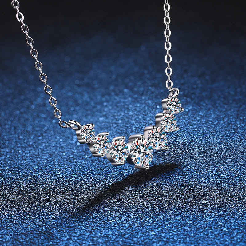Eleganter Halskette mit Diamanten aus Weißgold | Vergoldete Moissanite Halskette - K.nobspin Halskette