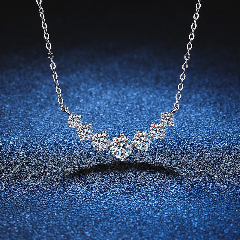 Eleganter Halskette mit Diamanten aus Weißgold | Vergoldete Moissanite Halskette - K.nobspin Halskette