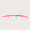 Boho Schmuck für Frauen: KKBEAD Evil Eye Armbänder mit Muschel, Heishi Scheibenperlen und Polymer Clay