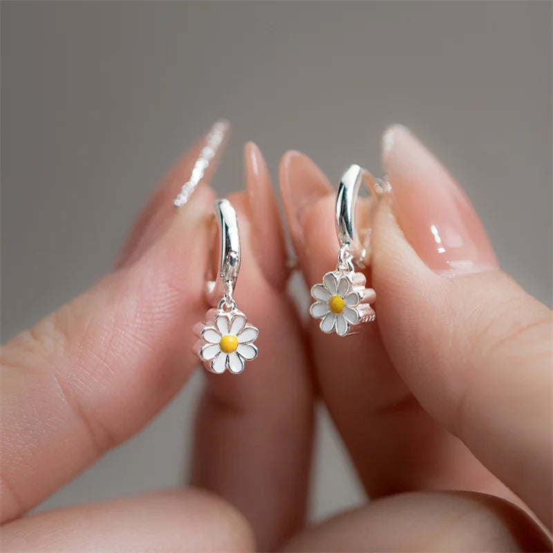 Süße Daisy Blumen Ohrstecker für Frauen - Exquisites Sonnenblumen Schmuckgeschenk für Mädchen