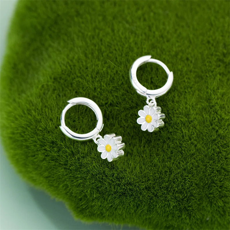 Süße Daisy Blumen Ohrstecker für Frauen - Exquisites Sonnenblumen Schmuckgeschenk für Mädchen