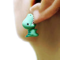 Niedliche Dinosaurier-Ohrringe im koreanischen Stil für Frauen | Metall-Accessoires