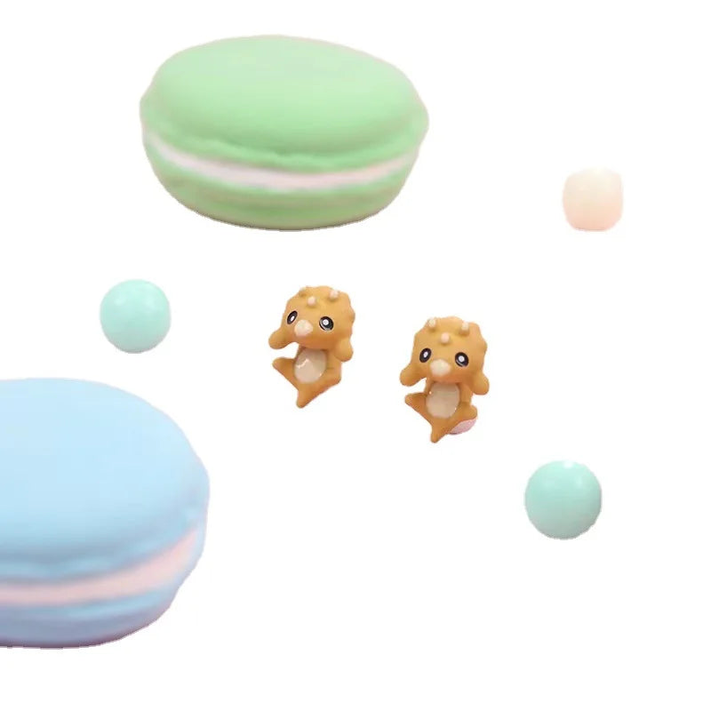 Niedliche Dinosaurier-Ohrringe im koreanischen Stil für Frauen | Metall-Accessoires