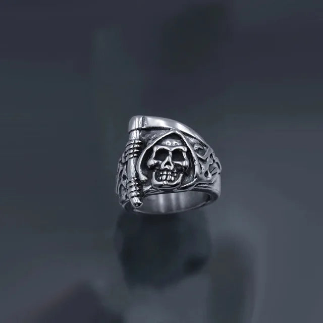 Kpop Gothic Ästhetik Schädel Herz Punk Offener Ring für Frauen Mädchen Vintage Schmuck Y2k Schmuck Accessoires