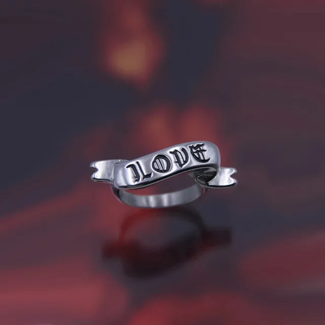 Kpop Gothic Ästhetik Schädel Herz Punk Offener Ring für Frauen Mädchen Vintage Schmuck Y2k Schmuck Accessoires