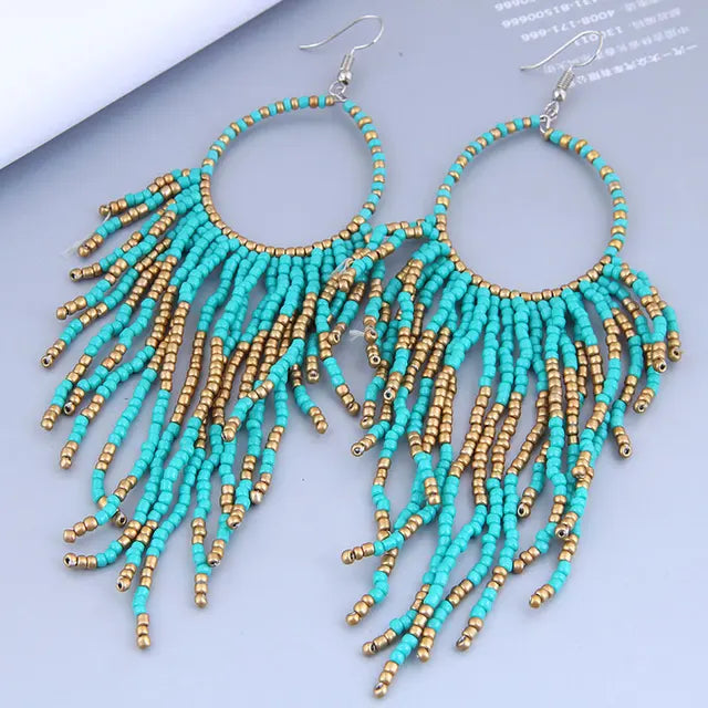 Boho Tassel Drop Earrings - Fashionable and Stylish
