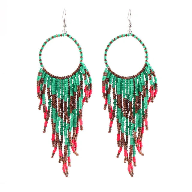 Boho Tassel Drop Earrings - Fashionable and Stylish