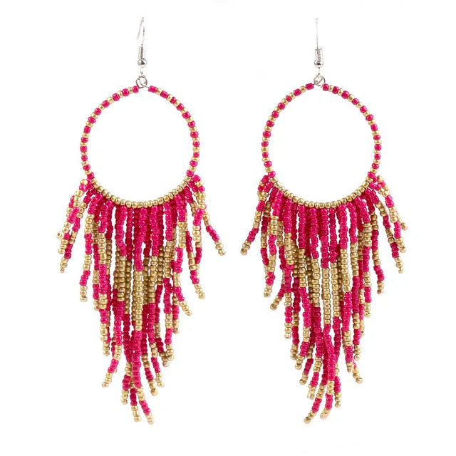 Boho Tassel Drop Earrings - Fashionable and Stylish