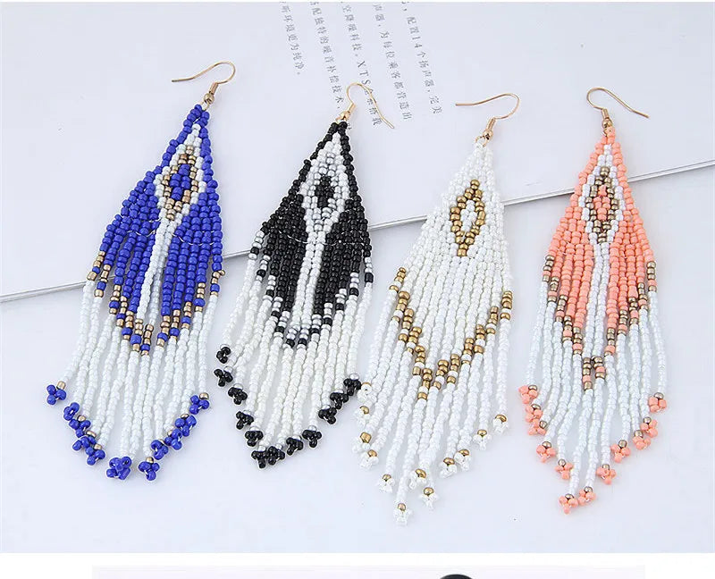 Boho Tassel Drop Earrings - Fashionable and Stylish