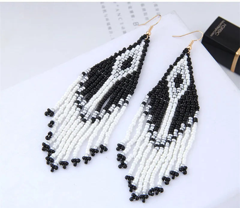 Boho Tassel Drop Earrings - Fashionable and Stylish