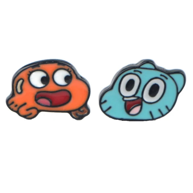 Niedliche Kunst Emaille Ohrringe für Frauen Cartoon Anime Ohrringe für Frauen Trend Schmuck Neue Heiße Großhandel