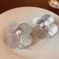 Blumenperlenohrringe für Damen - Luxuriöses Design, koreanischer Modeschmuck, Accessoires, Weihnachtsgeschenk