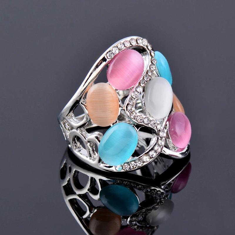 Luxuriöser Mehrfarbiger Opalring