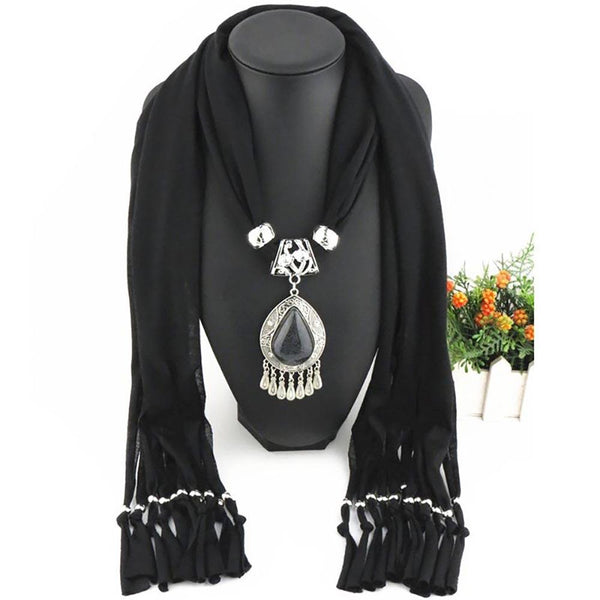 Luxuriöser Sommer Chiffon Schal Mit Wasservertreibanhänger Und Quasten