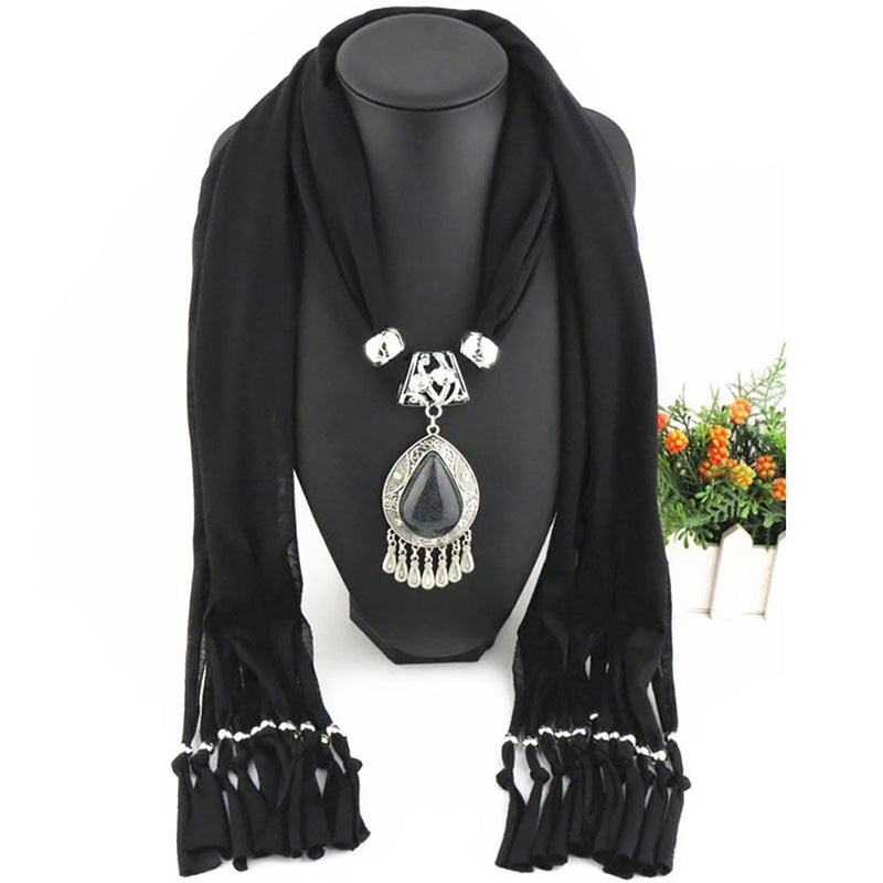 Luxuriöser Sommer Chiffon Schal Mit Wasservertreibanhänger Und Quasten